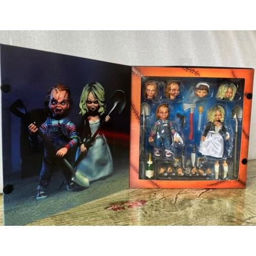 5" NECA Bride Of Chucky & Tiffany Ultimate Action Figure 2 Pack Model Toys Chucky Gets Lucky