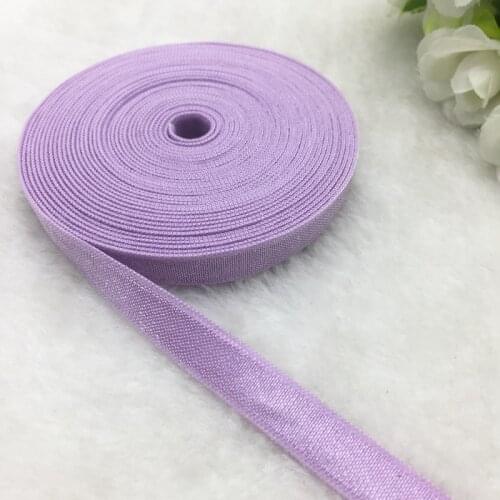 5 yds 3/8" Light Purple Spandex Ribbon Multirole Fold Over Elastic Band For Sewing Ties Hair Accessories Waist Garment Accessory