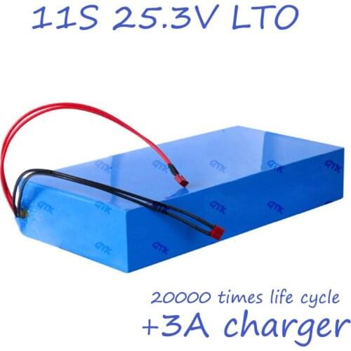 11S 24V 25.3V 12Ah Lithium Titanate Rechargeable battery pack Kids Electric toy Sprayer scale Access control Ebike Hay mower Lto
