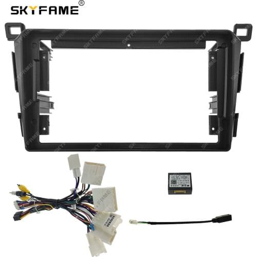 Car Radio Fascia Frame Cable Canbus For TOYOTA RAV4 2013-2018 Stereo Android Dashboard Kit Face Plate