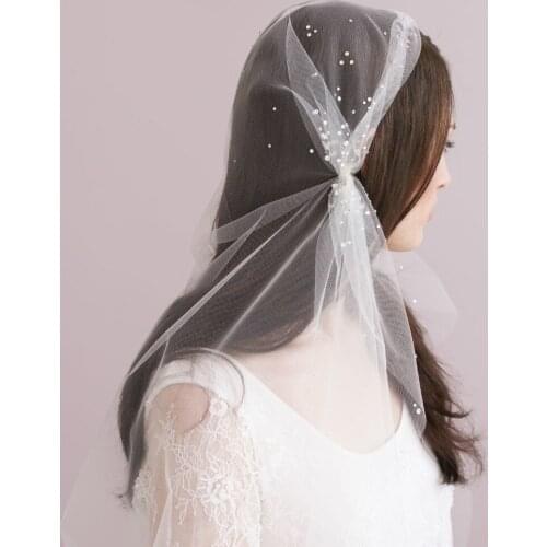 Free Shipping Fashionable Pure Hand Made White Bride Hat Elegant Face Veil Bridal Wedding Party Gorgeous Womens Hats