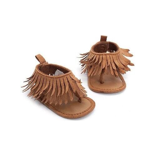 0-12M Newborn Infant Baby Girls Shoes Summer Toddler Girls Tassel Sandals Fashion Girls Shoes