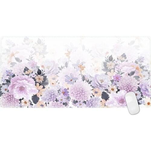 Flower design 900*400 Large game mouse pad free shipping gaming mouse pad big mouse mat gamer edge locking nature rubber