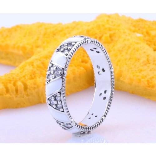 100% Genuine 925 Sterling Silver Forever Clear CZ Circle Round Finger Rings For Women Jewelry Christmas Gift