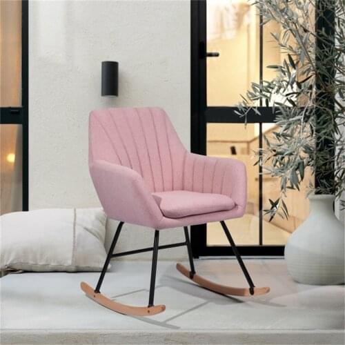 Home Harvey Living Room Furniture Mid-Century Modern Fabric Rocking Chair