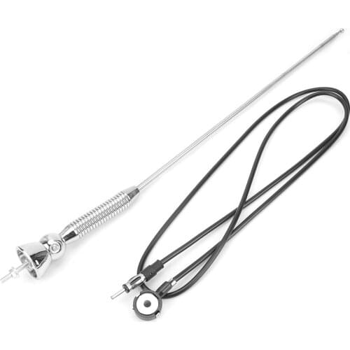 Universal Iron Roof Fenders Booster Radio Antenna Car Aerial Accessory Universal External Antenna (Silver)