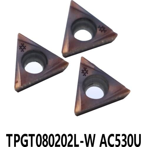 100% Original TPGT080202L-W AC530U Carbide Inserts TPGT080202 L-W Lathe Cutter Turning Tools TPGT 080202 10pcs/box