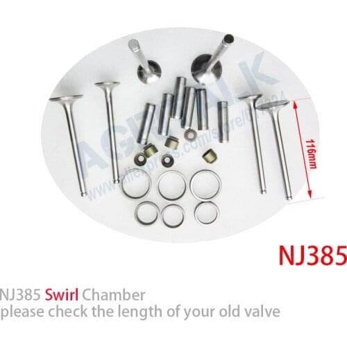 The set of valve kit as picture showed for Fengshou Lenar 254 274 tractor with NJ385 / Fengshou FS250 with NJ380