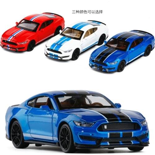 1:32 Scale For Ford Mustang Shelby GT350 Diecast Alloy Metal Luxury Sports Car Licensed Collection Model Pull Back Toys Vehicle