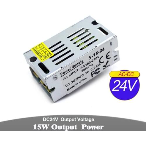 Mini Size 12V 24V Power Supply Switch 12W 15W Transformers 100-240v AC to DC12V DC24V Power Source For LED Light CCTV AV AND TV