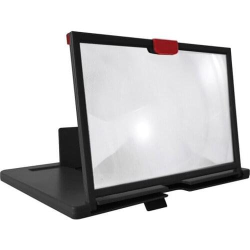 Mobile Phone Screen Magnifier 12 Inch 3D HD Video Amplifier Stand Bracket with Movie Game Folding Desk Holder