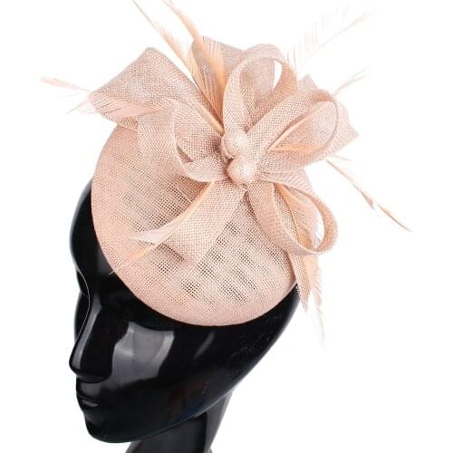 Fashion Charming Wedding Headwear Hairpin Women Fascinator Hat Hair Clip Bride Party Wedding Hair Accessories Mesh Millinery Cap
