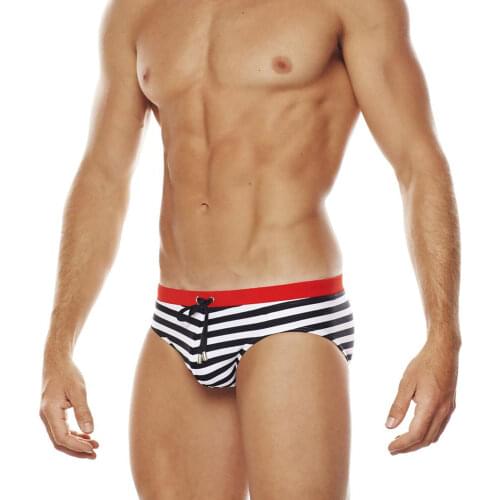 UXH Brand Contrast Color Swim Briefs Push-Up Sexy Swimwear Men Swimming Briefs Surf Beach Shorts Mayo Sungas Strips Praia Homens