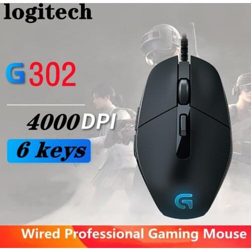 Original Logitech G302 Gaming Mouse 4000DPI Wired Mouse/Optical Mouse USB Notebook Office Mouse/Computer/Programming Mouse