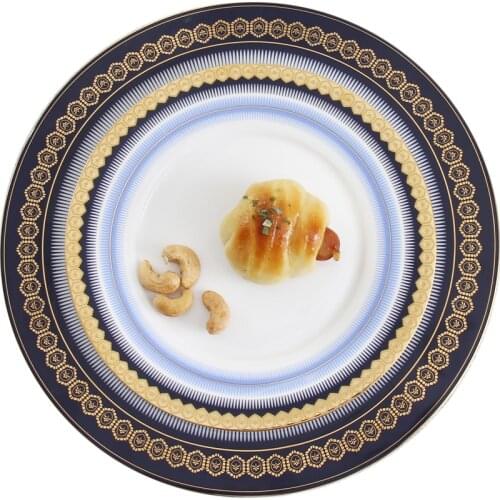 Creative High-grade Bone China Round Western Dish Set Ceramic Steak Plate Home Decoration Dinnerware Wedding Gifts