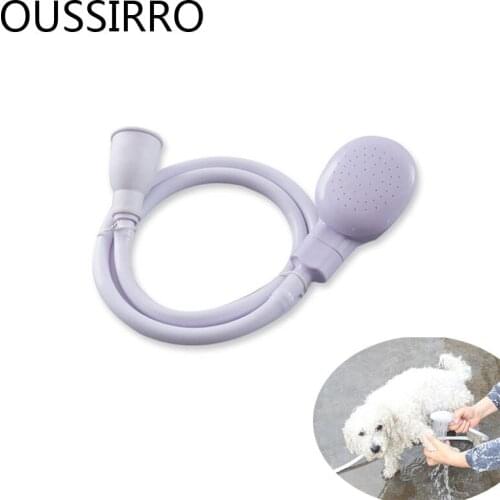 1Pcs Home Water Tap Shower Head Spray Hose Pet Bathing Washing Hair Shower Cleaning Sink Hose Push On Mixer Hairdresser Bathroom
