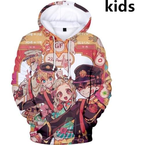 2021 New Anime 3D Hoodies Toilet Bound Hanako kun boys/girls Sweatshirts autumn youth Long Sleeve Men Women Kids Hip Hop Clothes