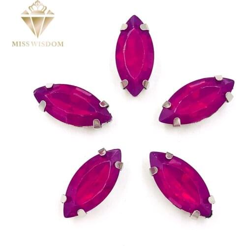 NEW Matt Purple red opal Horse eye sew on rhinestones flatback Resin Leaf shape loose rhinestones DIY garment Accessories