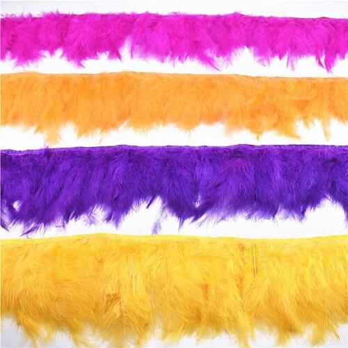 New 5yard-10yard Natural dyeing Marabou/Pheasant Feathers Trims10-15cm diy decor Chicken plumas jewelry making plumes for crafts