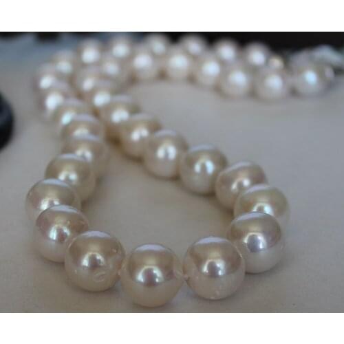 10-11 mm white pearl necklace 925 silver freshwater pearls super 45cm>Dongguan girl Store free shipping