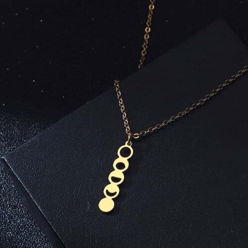 Space Phases Of Moon Lunar Pendant Necklace For Women Female Universe Galaxy Themed Handmade Jewelry Choker Necklace Gift