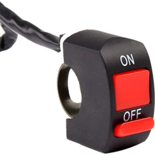 Motorcycle Switches Universal Motorcycle Handlebar Flameout Switch ON OFF Button for Moto Motor ATV Bike DC12V/10A Black