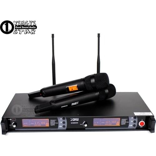 Professional UHF Wireless Microphone 2 Channels Karaoke System Dual Cordless Mic Mike Transmitter For SKM9000 Microfone Sem Fio
