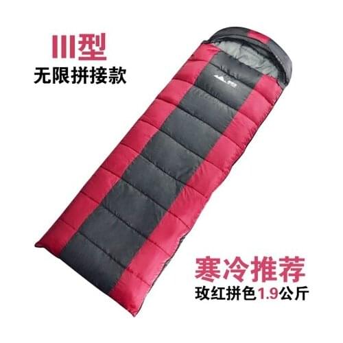 Di Weinuo thick sleeping bag free shipping outdoor camping camping sleeping bag lunch adult Infinity seasons