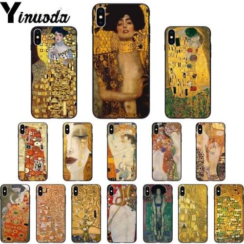 Yinuoda Gustav Klimt Art TPU Soft High Quality Phone Case for iPhone 8 7 6 6S Plus 5 5S SE XR X XS MAX Coque Shell
