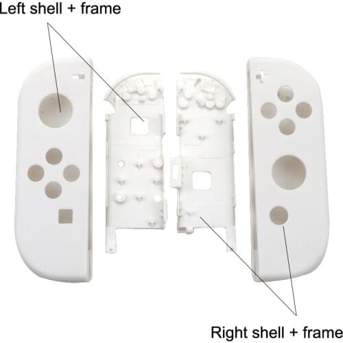 YuXi White Plastic Left Right Housing Shell Cover Replacement for Nintend Switch NS NX Joy Con JoyCon Controller Protective Case