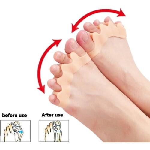 1-3Pair Feet Care Toe Separator Soft Pad Silicone Valgus Bunion Corrector Thumb Tool Straightener Orthopedic Pedicure
