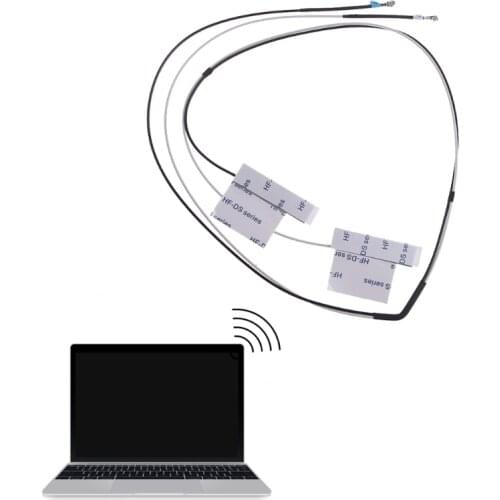 1 Pair Universal Laptop Mini PCI-E Wireless Wifi Internal Antenna Black+White