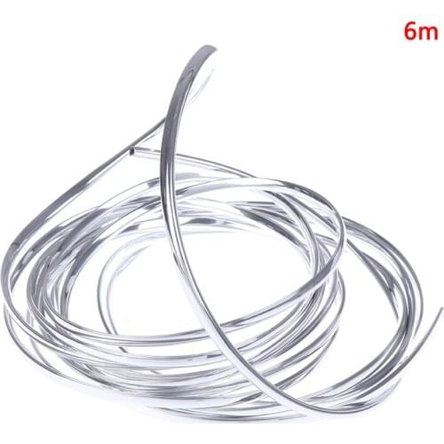 1 Roll 6M Door Edge Moulding Trim Strip Scratch Guard Protector Car Chrome Car Door Moulding Strip Chrome Car Body