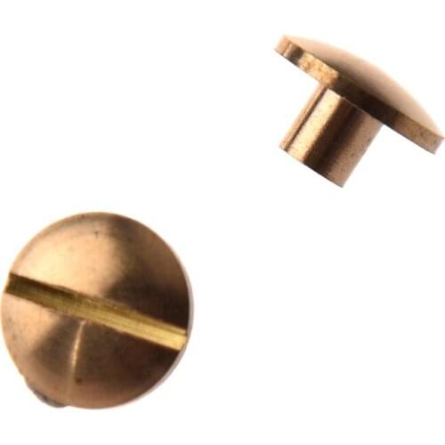 10x Arc Solid Brass Button Stud Screw Nail Screw back Leather Rivet Belt 4mm / 6mm / 8mm / 10mm / 12mm / 15mm