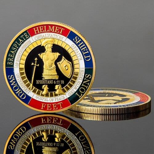 19/5000 God Armor Guard The Soldiers Commemorative Coin New Donald America Great Again President Commemorative Coin Gift