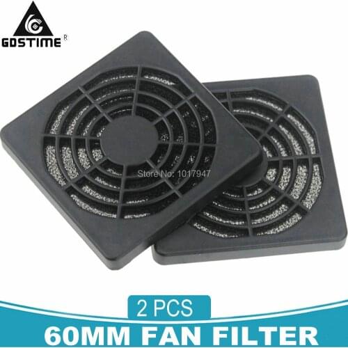 2pcs lot Dustproof 60mm 6cm Case Fan Dust Filter Guard Grill Protector Cover PC Computer