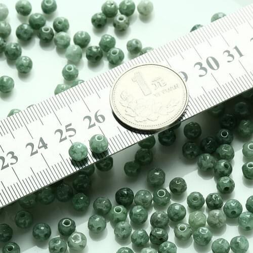 30PCS Natural Grade A Jade (Jadeite) loose Round bead/ Size: 5.5mm (Wholesale)
