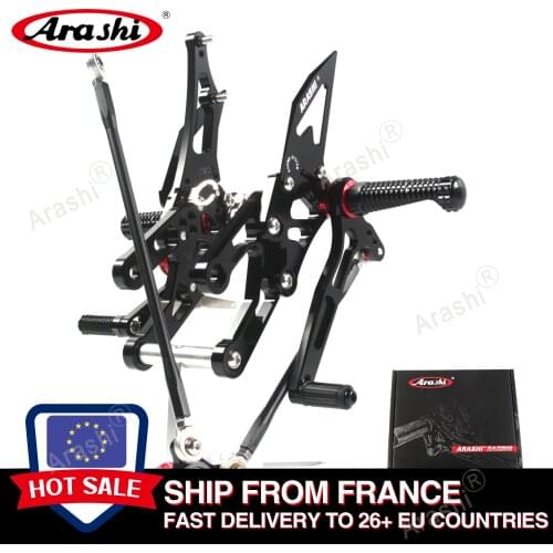 Arashi 1 Set CNC Adjustable Footrest For HONDA CBR1000RR 2004 2007 / CBR600RR 2003 - 2006 Foot Pegs Pedals Rearset CBR 1000 600