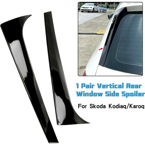 1 Pair for Skoda Kodiaq/Karoq Car Rear Window Side Black Spoiler Wing Canard Splitter Car Replacement Spoilers & Wing Parts