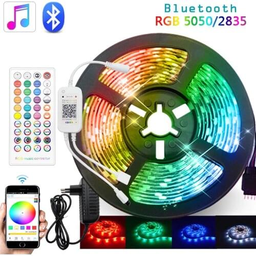 Bluetooth Music 5M 10M 15M LED Strip Light 5050 SMD 2835 Flexible Ribbon luces led light strip tira fita led rgb led decoration