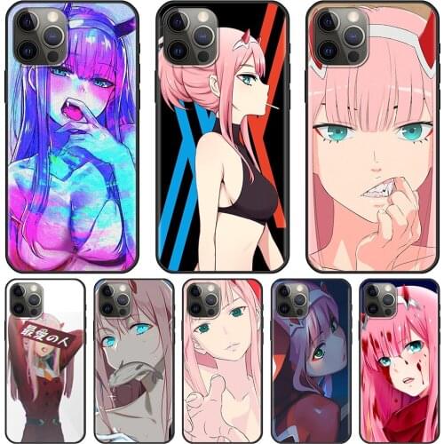 Zero Two Darling in the FranXX Anime Coque Phone Fundas For iPhone 12 11 Pro Max XR XS X 7 8 Plus SE Cover Case Guscio Shell