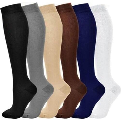 Men Solid Color Sock Cotton Knee High Socks Quick Drying Sports Cycling Socks Professional Football Running Long Sock