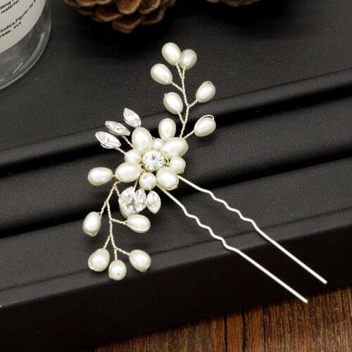 European gold hair comb bridal rhinestone set with diamond beads wedding jewelry accessories