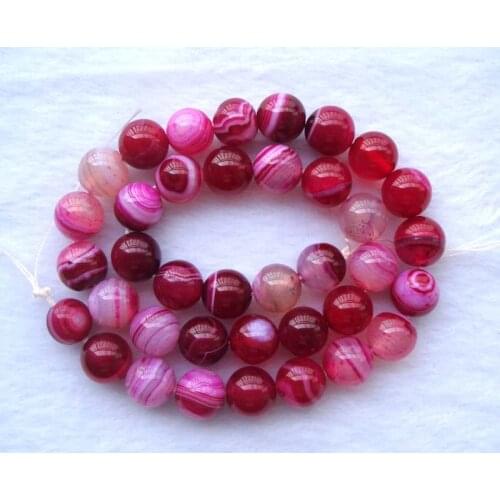 Natural Rose Botswana Agate Round shape 10mm Loose Beads For Jewelry Making DIY Bracelet Necklace Earrings