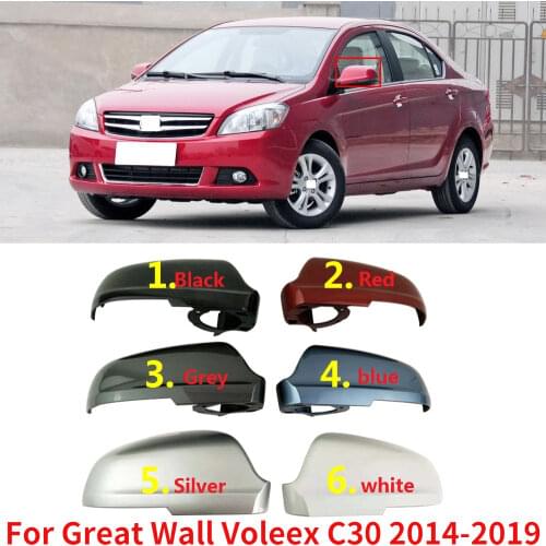 CAPQX 1pcs For Great Wall Voleex C30 2014-2019 Side Rearview Mirror Cover Cap Door Mirror Reverse Mirror Lid Shell Trim Hood