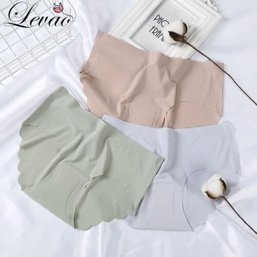 LEVAO Women Panties Invisible Underwear Sexy Lingerie Ice Silk Briefs Seamless Pants Girls Underpants Ultra Thin Female Knickers
