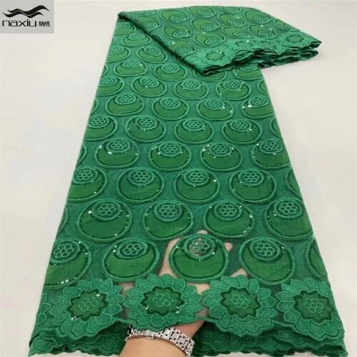 Madison Green French Chiffon Lace Fabric 2021 High Quality Lace African Lace Fabric With Sequins For Nigerian Wedding Sewing