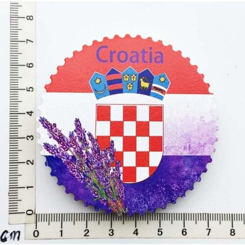 Croatia)Fridge Magnet Creative Travel Commemorate Crafts 33D Ornaments Magnetism Resin Material Refrigerator Stickers