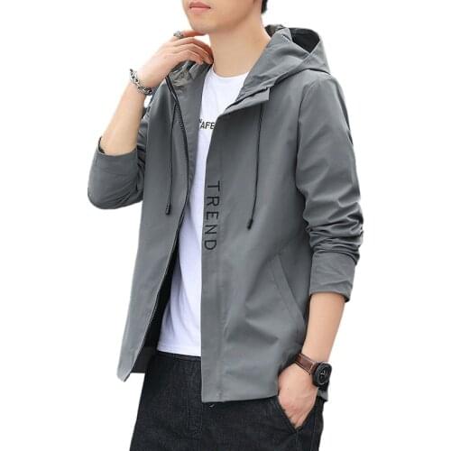 2021 Mens Outerwear Fashion Jacket Hooded Casual Large Size Slim Plus Fleece Top Trend