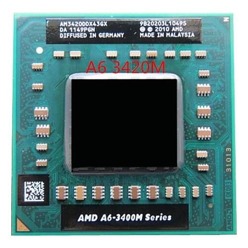 Original AMD CPU A6-3420M AM3420DDX43GX A6 3420M PGA Chipset processor laptop a6 3400m